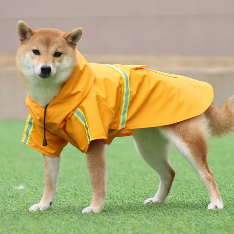 Puppy Waterproof Raincoat Dog Reflective Raincoat Pet Rainwear Puppy Rain Coat Waterproof Puppy Clothes Reflective Dog Rainwear Cape TypeRaincoat
