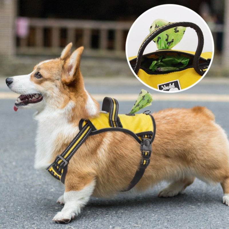 Large Dog Harness Explosion-proof Impact Dog Chest Harness Reflective Vest With Storage Pocket Dog Harness