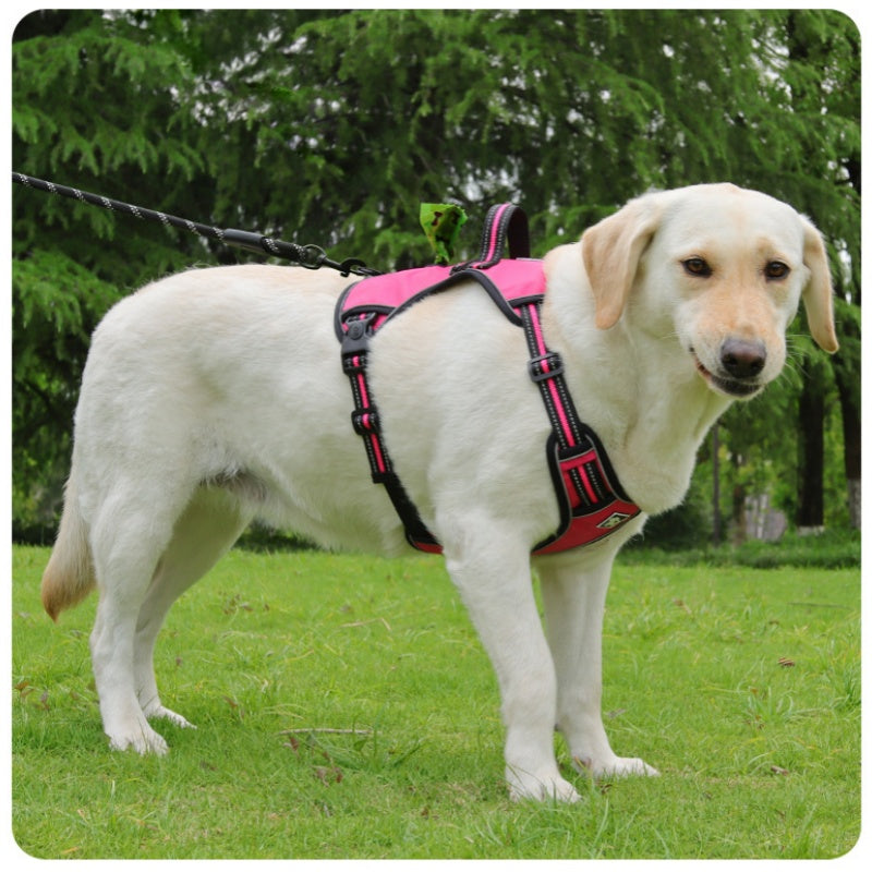 Large Dog Harness Explosion-proof Impact Dog Chest Harness Reflective Vest With Storage Pocket Dog Harness