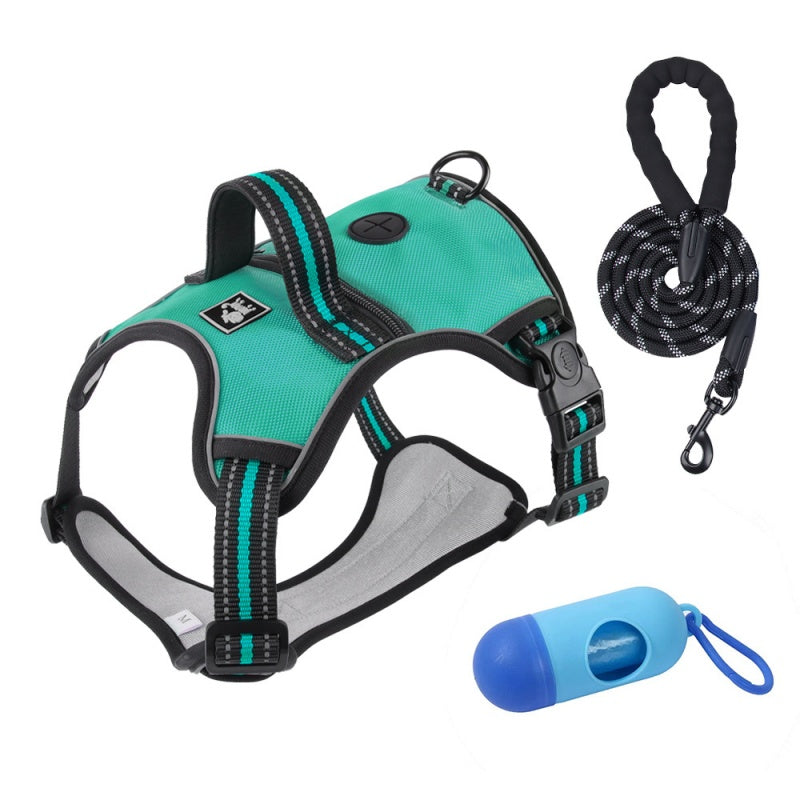 Large Dog Harness Explosion-proof Impact Dog Chest Harness Reflective Vest With Storage Pocket Dog Harness
