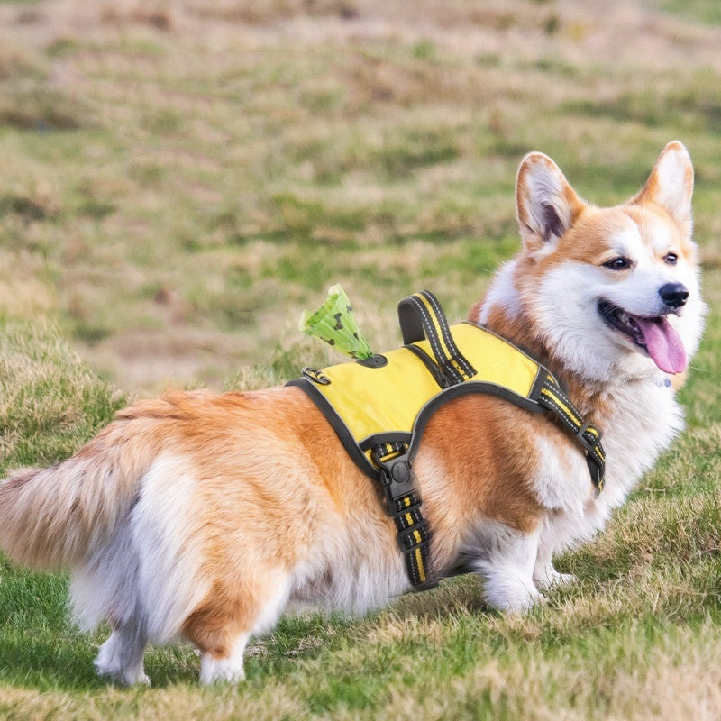 Large Dog Harness Explosion-proof Impact Dog Chest Harness Reflective Vest With Storage Pocket Dog Harness