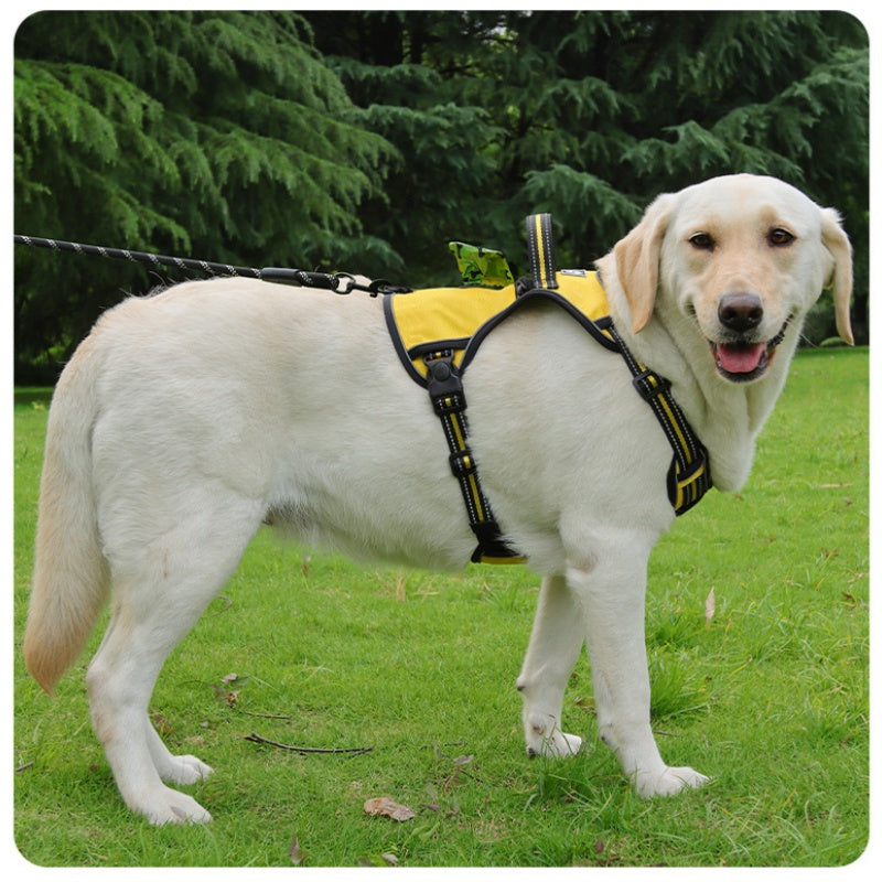 Large Dog Harness Explosion-proof Impact Dog Chest Harness Reflective Vest With Storage Pocket Dog Harness