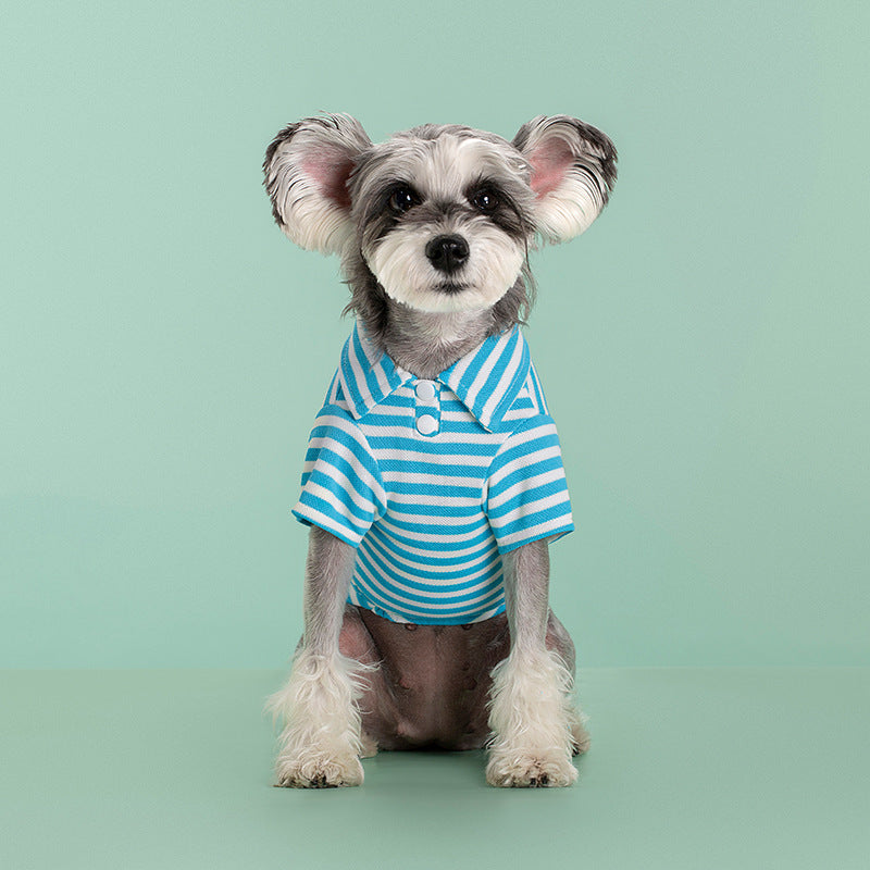 Doggy Clothes Pet Polo T-Shirt Pet Collared Shirt Dog Clothes T-Shirt Pet Summer Shirt Puppy Polo Clothes Cool T-Shirt