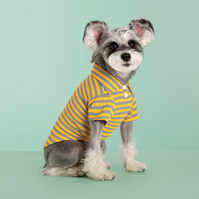 Doggy Clothes Pet Polo T-Shirt Pet Collared Shirt Dog Clothes T-Shirt Pet Summer Shirt Puppy Polo Clothes Cool T-Shirt