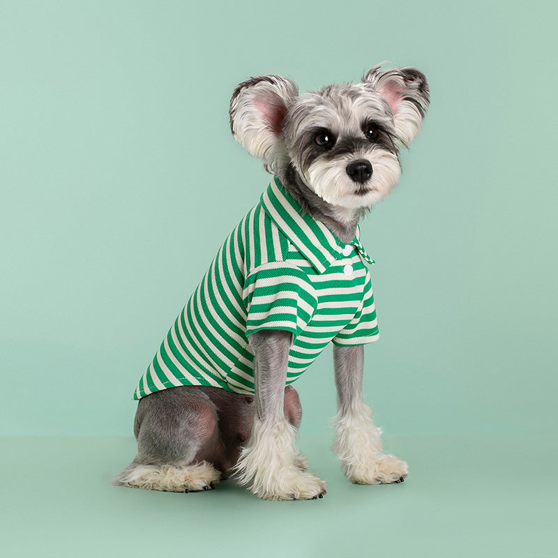 Doggy Clothes Pet Polo T-Shirt Pet Collared Shirt Dog Clothes T-Shirt Pet Summer Shirt Puppy Polo Clothes Cool T-Shirt